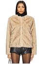 view 2 of 5 Lucas Faux Fur Jacket in Brown & Black