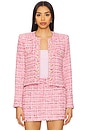 view 1 of 5 Karson Tweed Jacket in Pink Melange