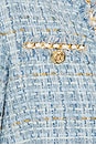view 6 of 6 Betsy Buttoned Tweed Blazer in Sky Blue Multi