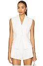 view 1 of 4 Jenna Sleeveless Blazer in White