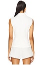 view 3 of 4 Jenna Sleeveless Blazer in White