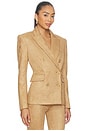 view 2 of 4 Arielle Faux Suede Blazer in Lion
