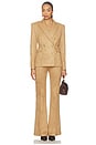view 4 of 4 Arielle Faux Suede Blazer in Lion