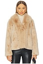 view 2 of 5 Dasha Faux Fur Jacket in Beige
