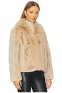 view 3 of 5 Dasha Faux Fur Jacket in Beige