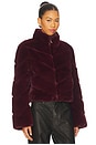 view 2 of 4 Brianna Faux Fur Jacket in Cabernet