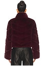 view 3 of 4 Brianna Faux Fur Jacket in Cabernet