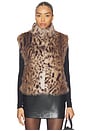 view 2 of 5 Liona Leopard Faux Fur Vest in Winter Leopard