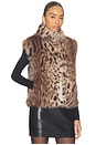 view 3 of 5 Liona Leopard Faux Fur Vest in Winter Leopard