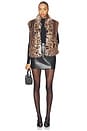 view 5 of 5 Liona Leopard Faux Fur Vest in Winter Leopard