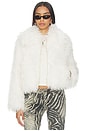 view 1 of 5 Leslie Faux Shearling Jacket in White