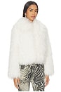 view 3 of 5 Leslie Faux Shearling Jacket in White