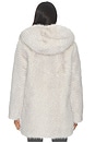 view 4 of 6 Eden Faux Fur Coat in Cream With Grey Tip