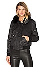 view 2 of 6 Georgina Asiatic Raccoon Bomber Jacket in Black
