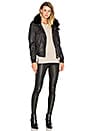 view 6 of 6 Georgina Asiatic Raccoon Bomber Jacket in Black