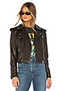 view 1 of 4 Roxy Ruffle Moto Jacket in Black