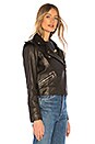 view 2 of 4 Roxy Ruffle Moto Jacket in Black