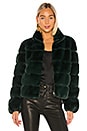 view 1 of 5 Jodi Faux Fur Jacket in Forest Green