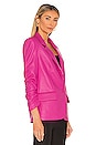 view 3 of 5 Millie Vegan Leather Blazer in Hot Pink
