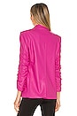 view 4 of 5 Millie Vegan Leather Blazer in Hot Pink