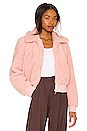 view 1 of 4 Michelle Sherpa Bomber in Dusty Pink
