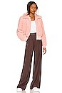 view 4 of 4 Michelle Sherpa Bomber in Dusty Pink