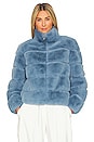view 2 of 5 Jodi Faux Fur Jacket in Denim Blue
