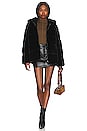 view 5 of 5 Annabelle Faux Fur Hooded Jacket in Black