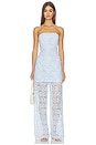 view 5 of 6 PANTALON CLEO in Light Blue & White