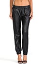 view 1 of 6 Jo Slouchy Leather Pant in Black