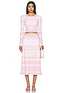 view 4 of 5 Tiana Skirt in Pink Stripe
