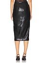 view 4 of 6 Kiva Faux Leather Midi Skirt in Black