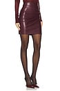 view 2 of 6 Mila Faux Leather Skirt in Malbec