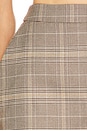 view 6 of 6 Kendra Plaid Skirt in Taupe Plaid