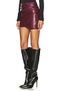 view 3 of 6 Shyann Faux Leather Mini Skirt in Cabernet