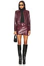 view 5 of 6 Shyann Faux Leather Mini Skirt in Cabernet