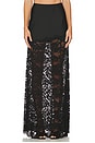 view 1 of 6 Perrine Lace Combo Satin Skirt in Black