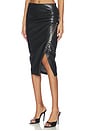 view 3 of 6 Regina Studded Vegan Leather Skirt in Black