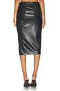 view 4 of 6 Regina Studded Vegan Leather Skirt in Black