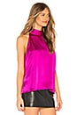 view 2 of 4 Gemma Satin Tank in Fuchsia