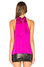 view 3 of 4 Gemma Satin Tank in Fuchsia