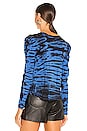 view 3 of 4 Josephine Tie Dye Top in Cobalt & Black