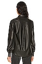 view 3 of 4 Sander Vegan Leather Blouse in Black