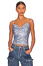 view 1 of 5 Monet Sequin Cami in Chambray Blue