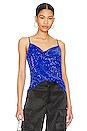 view 1 of 5 Monet Sequin Cami in Cobalt Blue