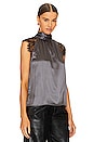 view 2 of 4 Shayna Halter Blouse in Charcoal & Black