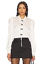 view 1 of 4 Arly Bow Blouse in White & Black