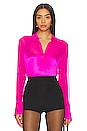 view 1 of 4 Taytum Combo Blouse in Hot Pink