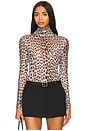 view 1 of 4 Tyla Leo Mesh Top in Leopard