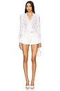 view 5 of 5 Kairi Lace Wrap Blouse in White